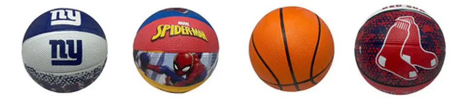 Mini Balón De Basquetbol Diseño De Colores Líneas Equipos 4