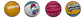 Mini Balón De Basquetbol Diseño De Colores Líneas Equipos - Miniatura 6