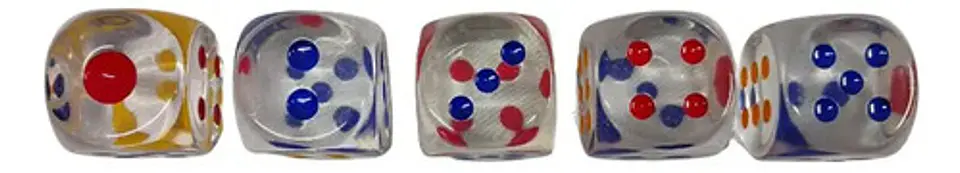 Dados Transparentes X5 Und Panela Juego Mesa 3 Cm 4