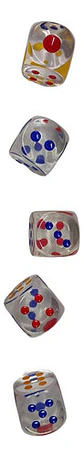 Dados Transparentes X5 Und Panela Juego Mesa 3 Cm - Miniatura 5