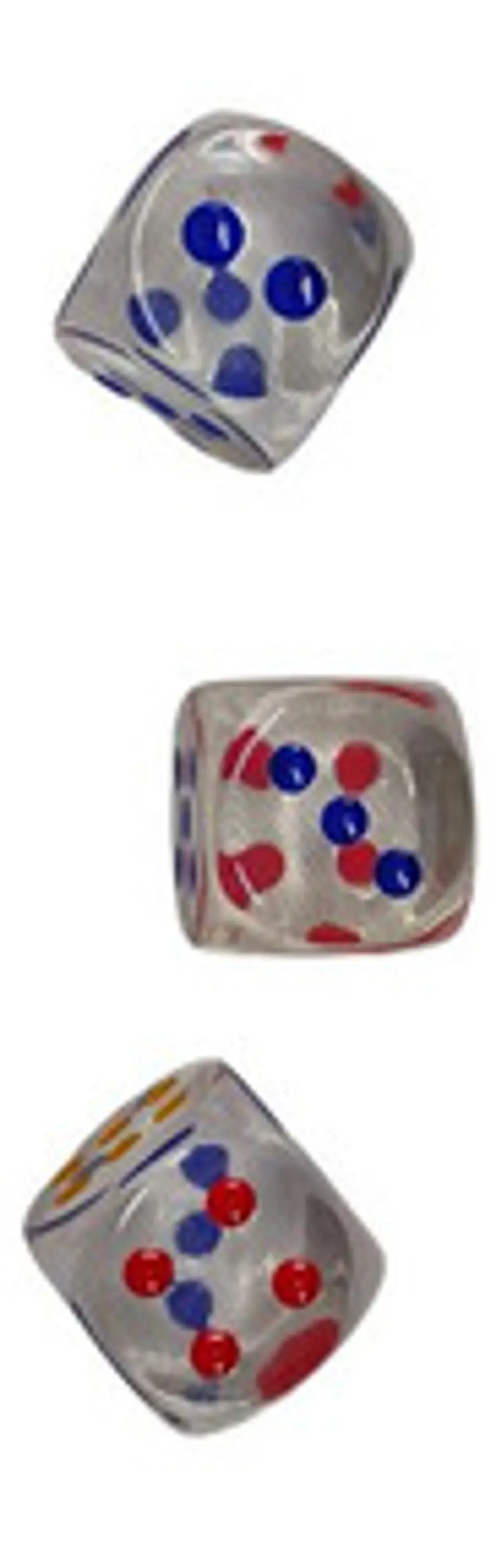 Dados Transparentes X5 Und Panela Juego Mesa 3 Cm 5