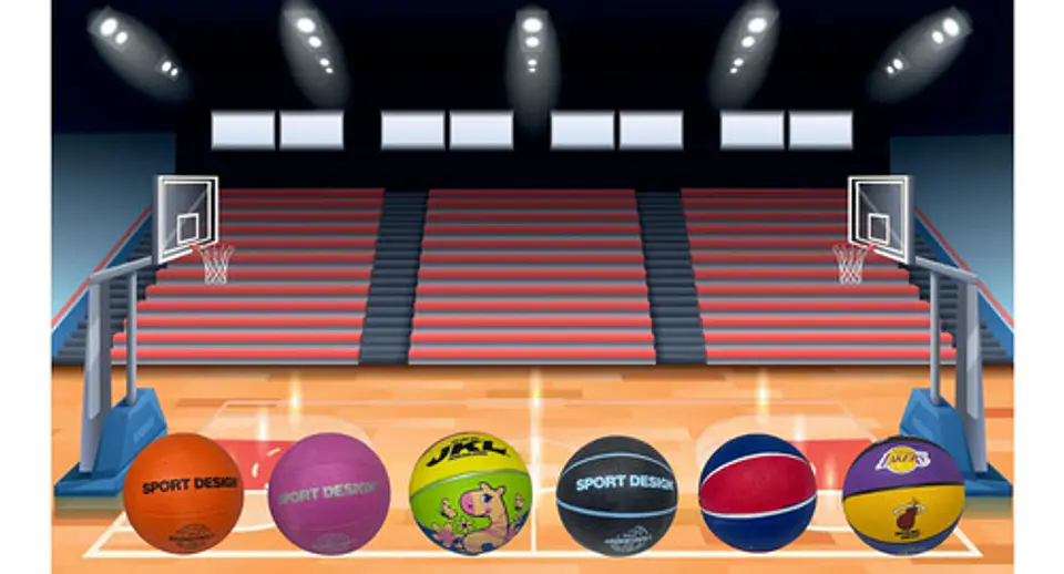 Peque Balón De Basquetbol #2 Diseño De Colores Equipos- Team 2