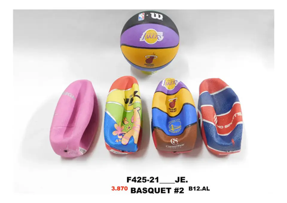 Peque Balón De Basquetbol #2 Diseño De Colores Equipos- Team 5