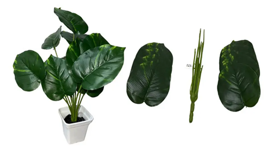Planta Artificial Hojas Balazo Decoración X1 Und Jardines 9
