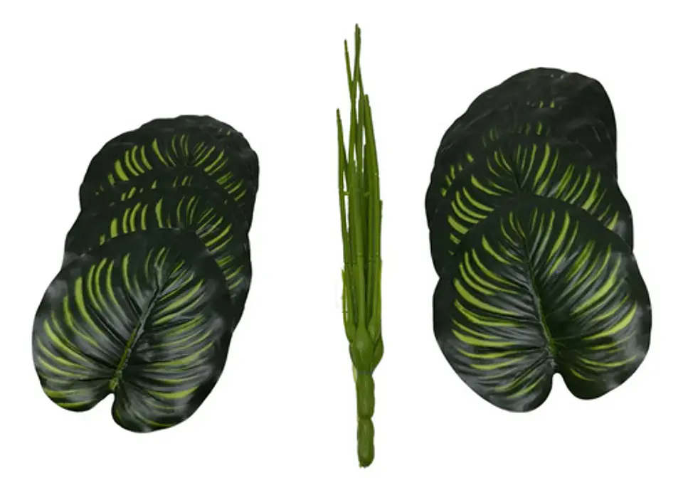 Planta Artificial Hojas Balazo Decoración X1 Und Jardines 17
