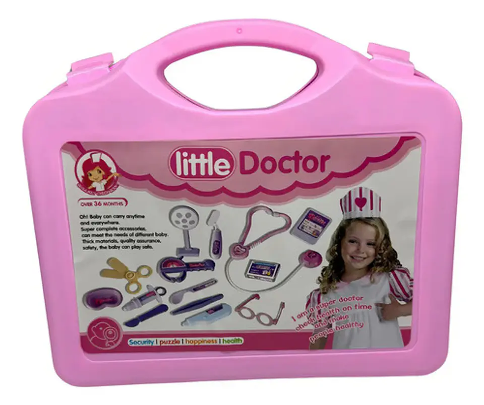 Maletín De Doctor Best Doctor Para Niñas Rosa Con Accesorios De Rol 2