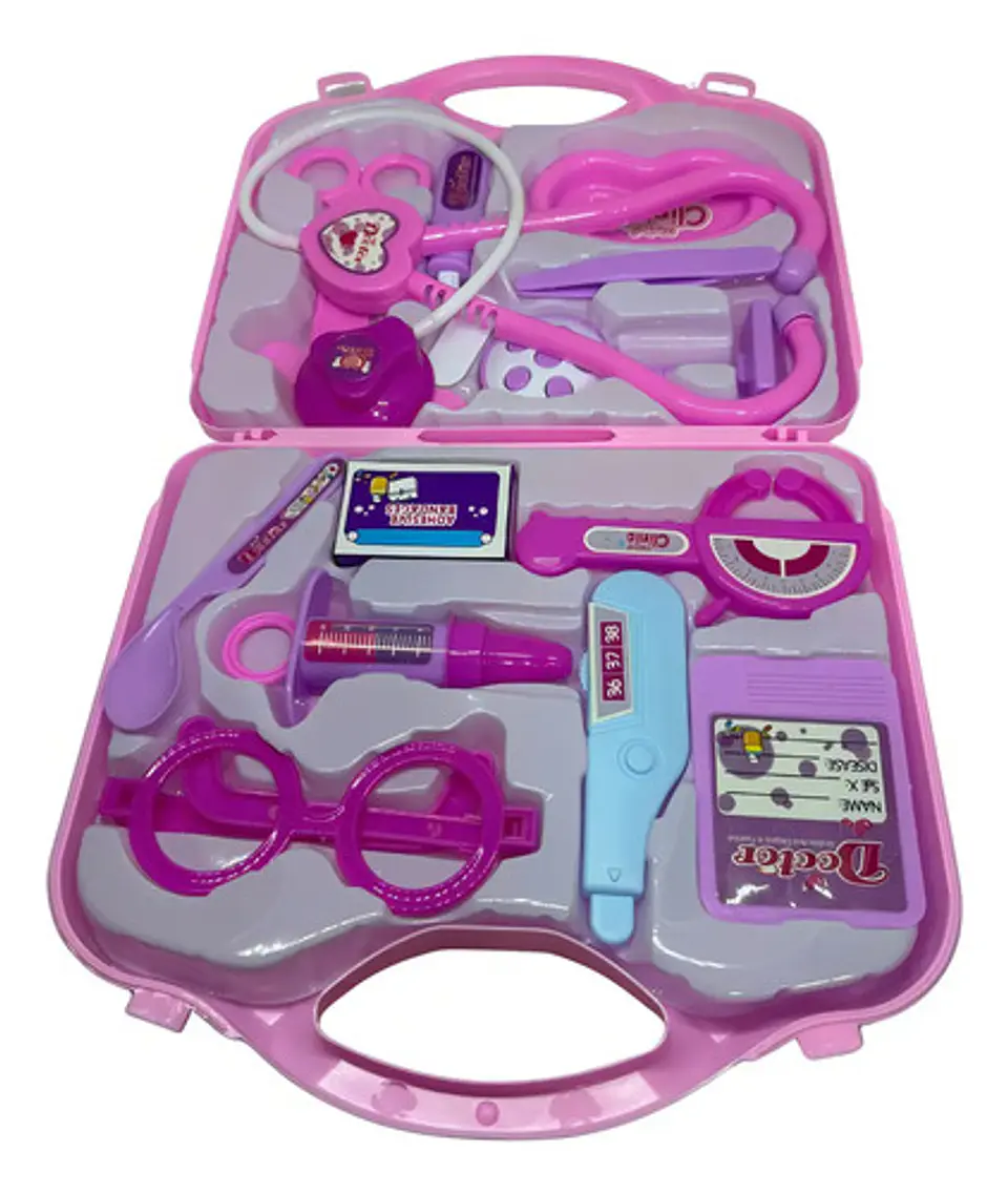 Maletín De Doctor Best Doctor Para Niñas Rosa Con Accesorios De Rol 3