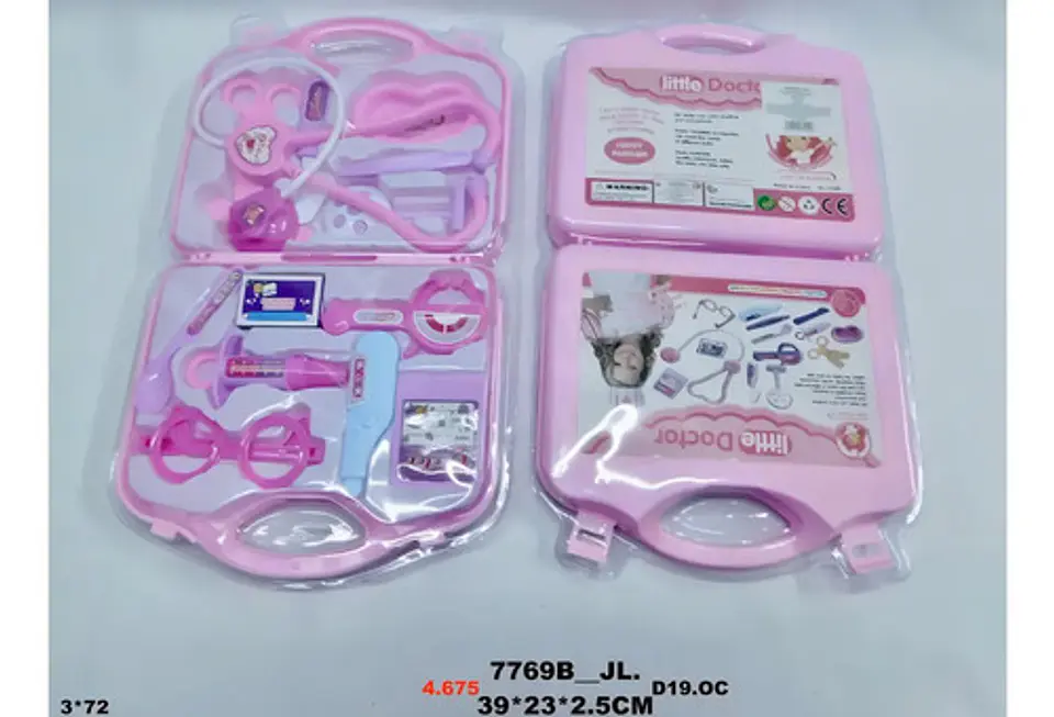 Maletín De Doctor Best Doctor Para Niñas Rosa Con Accesorios De Rol 4