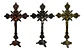 Crucifijo Pie Con Base Crucifixión Católica De Mesa Elegante - Miniatura 1