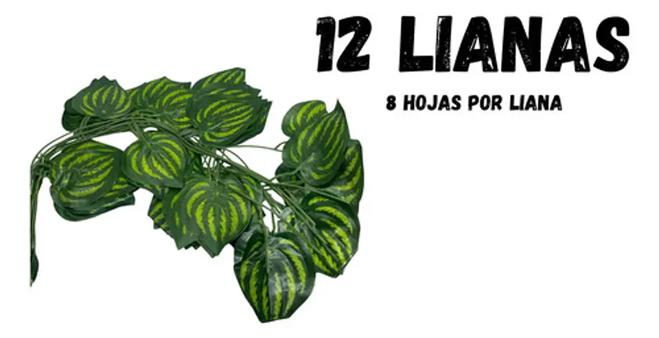 Enredadera 1 Paquete X 12und De210 Cm Hoja Mata Fina Grande  12