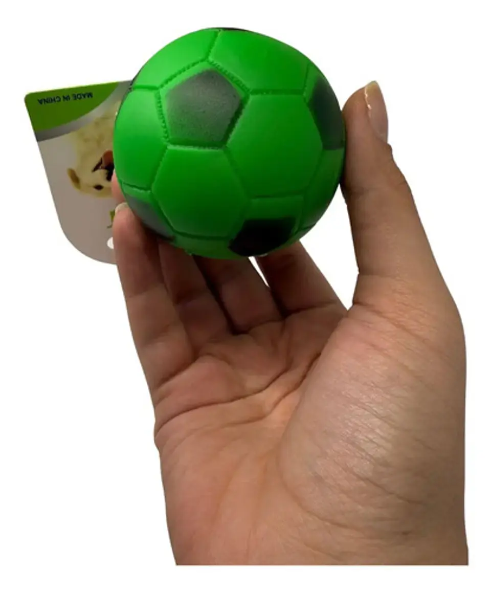 Juguete Pelota Hule Futbol Perro Mascotas 6 Cm X 2und Sonido 2