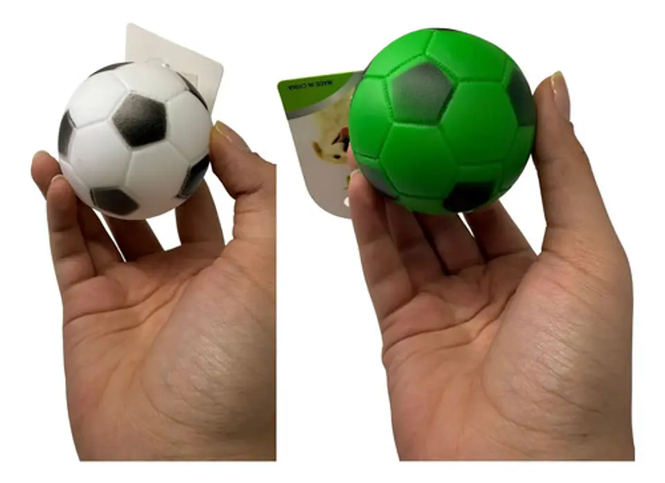 Juguete Pelota Hule Futbol Perro Mascotas 6 Cm X 2und Sonido 6