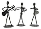Set De 8 Figuras Metálicas De Músicos | Decoración Arte Mode - Miniatura 4