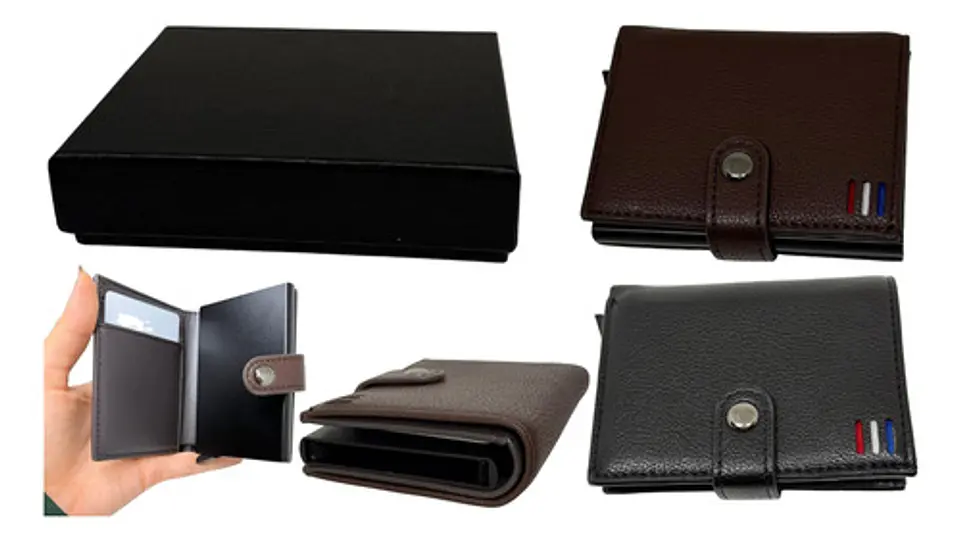 Billetera Tarjetero Portadocumentos Cartera 4compartimientos 9