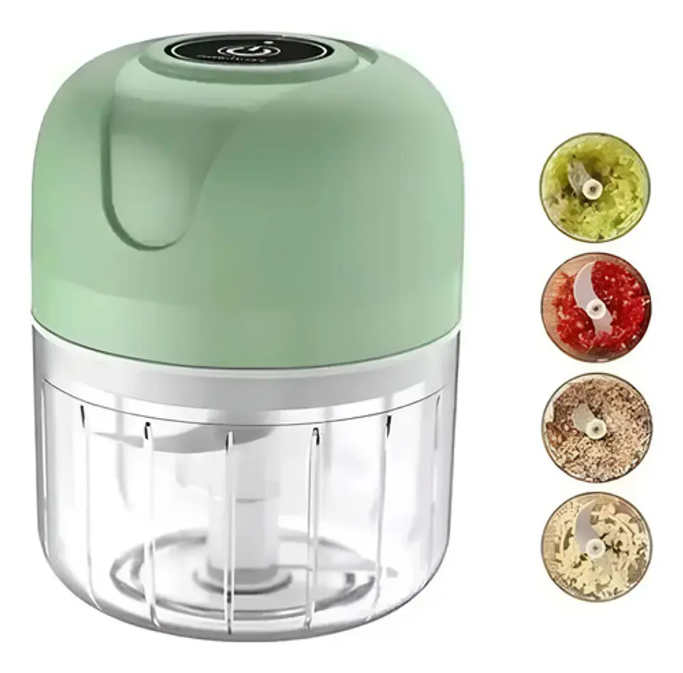 Picadora Trituradora De Alimentos Procesador Eléctrico Usb 1