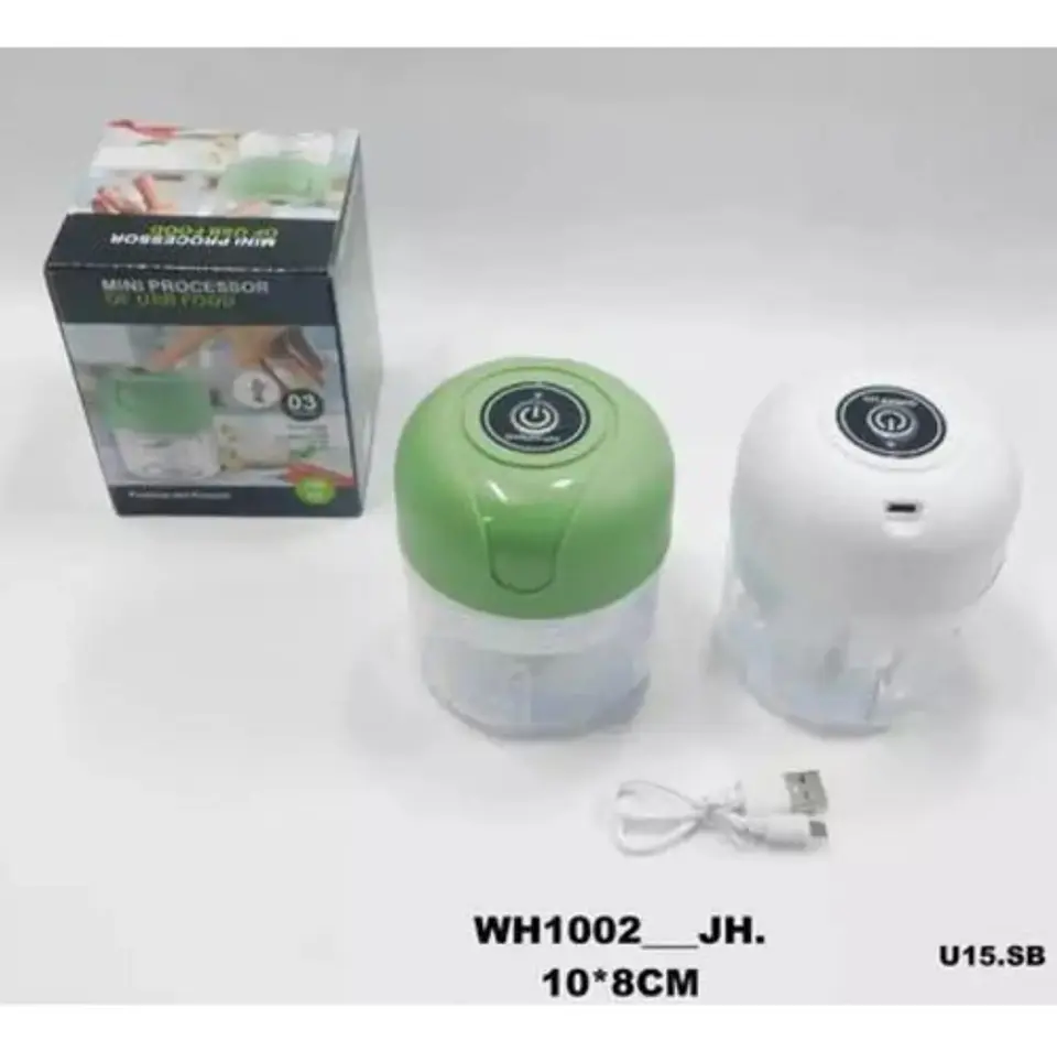 Picadora Trituradora De Alimentos Procesador Eléctrico Usb 4