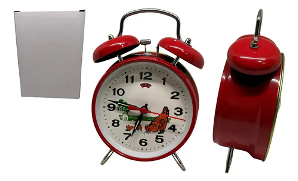 Reloj Despertador Grande Con Alarma Alta, Metálico 3 Colores 5