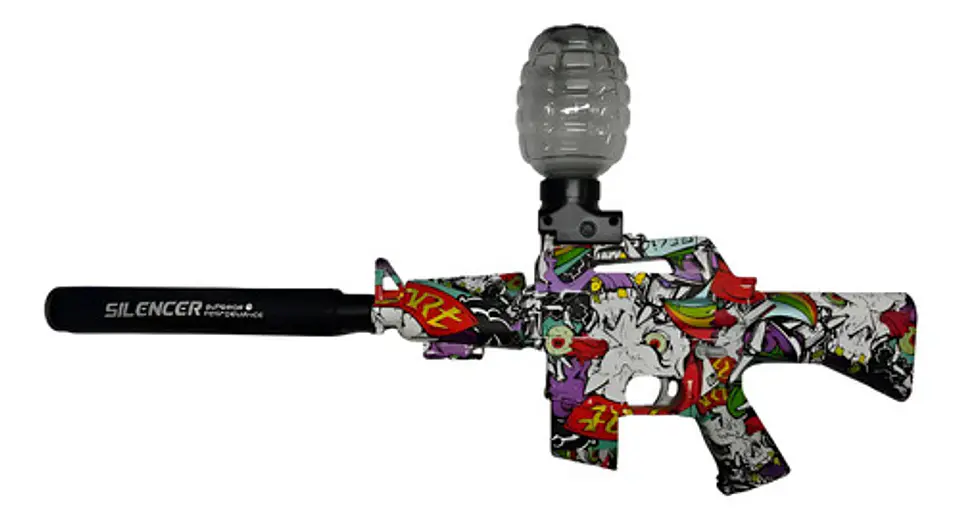 Pistola De Juguete M4 Con Silenciador Y Granada Infantil 1