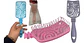 Cepillo Para Cabello Plástico Tipo Raqueta Colores Pasteles - Miniatura 1