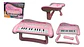 Piano Musical Bebe Juguete Luz Sonido Color Rosa Azul Niños - Miniatura 8