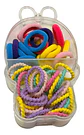Kit De Moñas Cauchos Para Cabello Niña Mini Portátil Colores - Miniatura 2