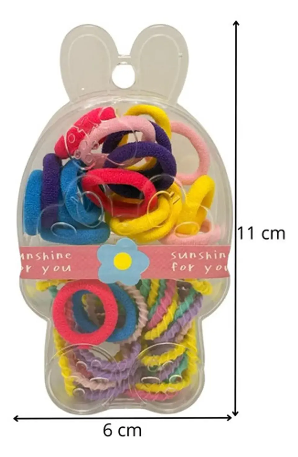 Kit De Moñas Cauchos Para Cabello Niña Mini Portátil Colores 7