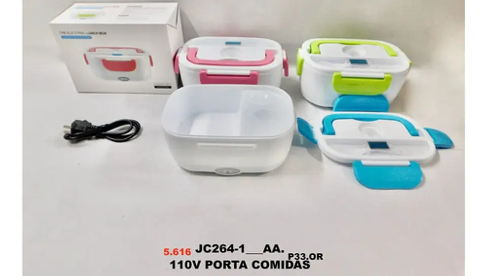 Lonchera Eléctrica Lunch Box Cubierto Portátil Porta Comidas 8