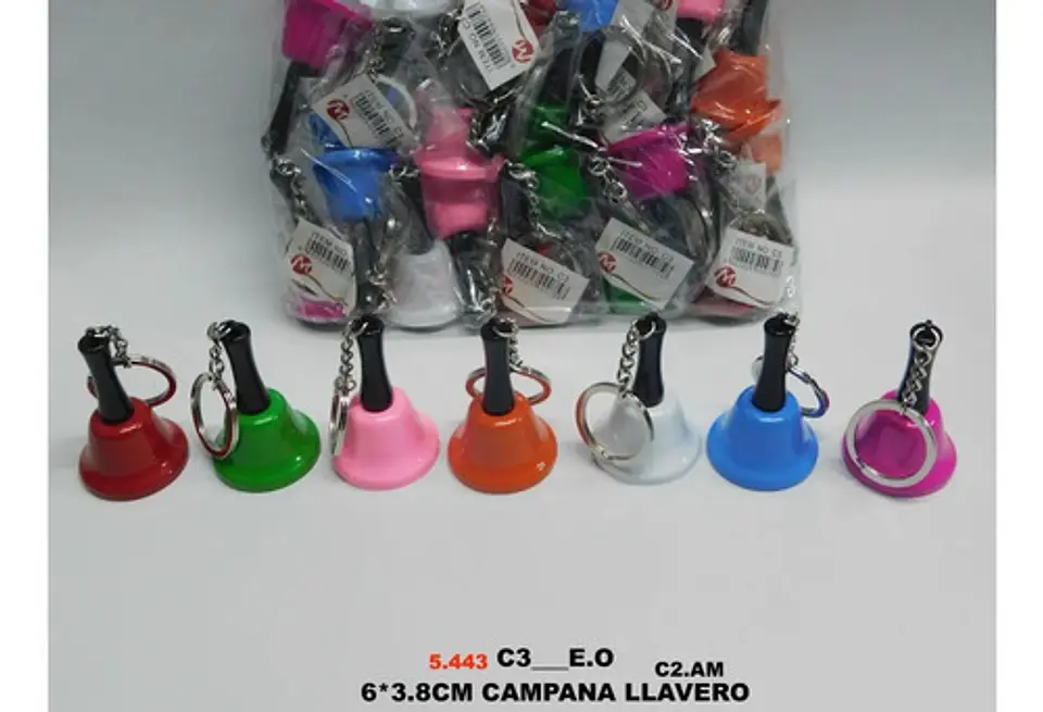 Mini Campana Llavero Portátil Decorativo Pequeño Mini Timbre 10