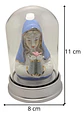 Imagen Decorativa Virgen María Cúpula Rosa Mística Base Luz - Miniatura 4