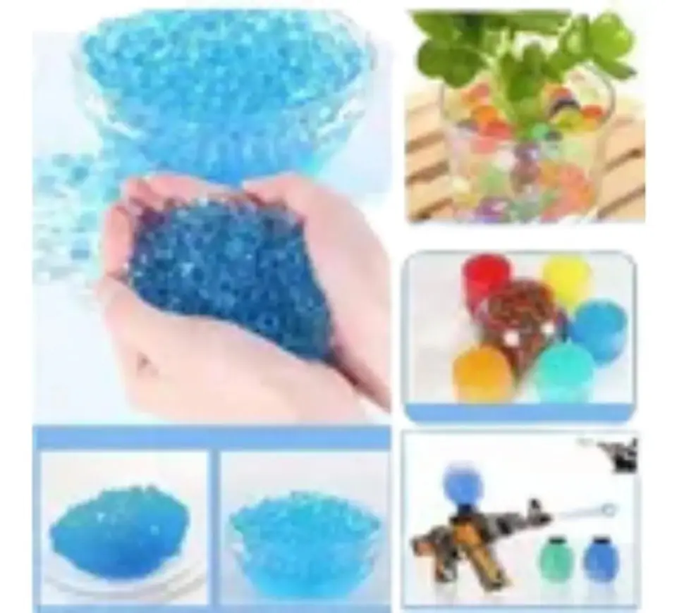 5,000 Hidrogel Bolas Orbeez Municiones Decoración Color Azul 2