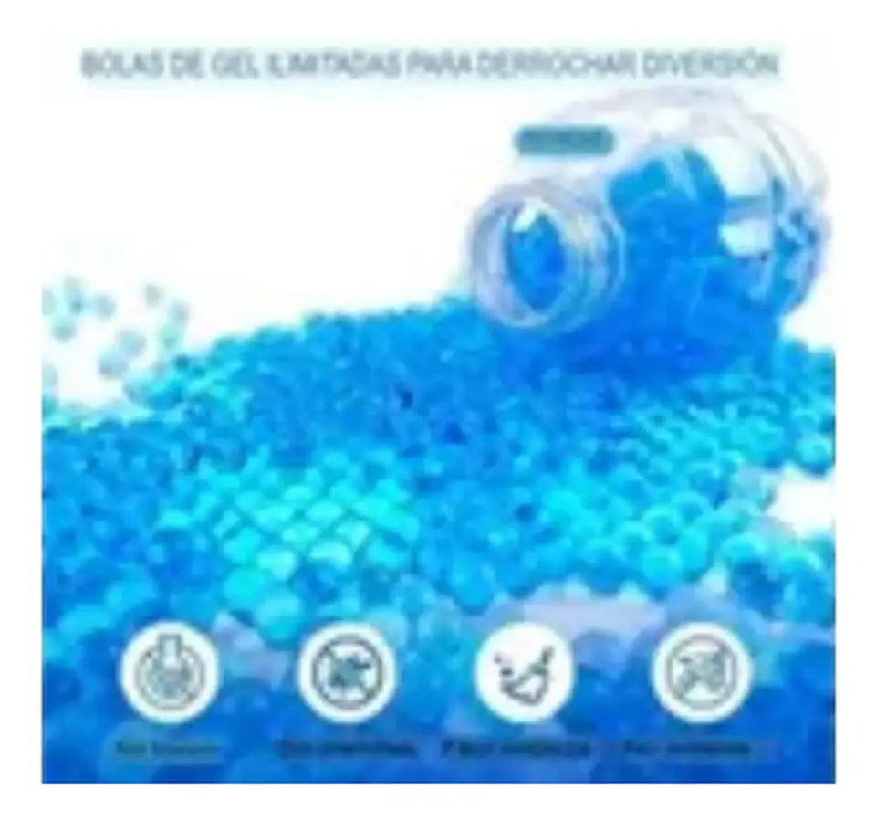 5,000 Hidrogel Bolas Orbeez Municiones Decoración Color Azul 5