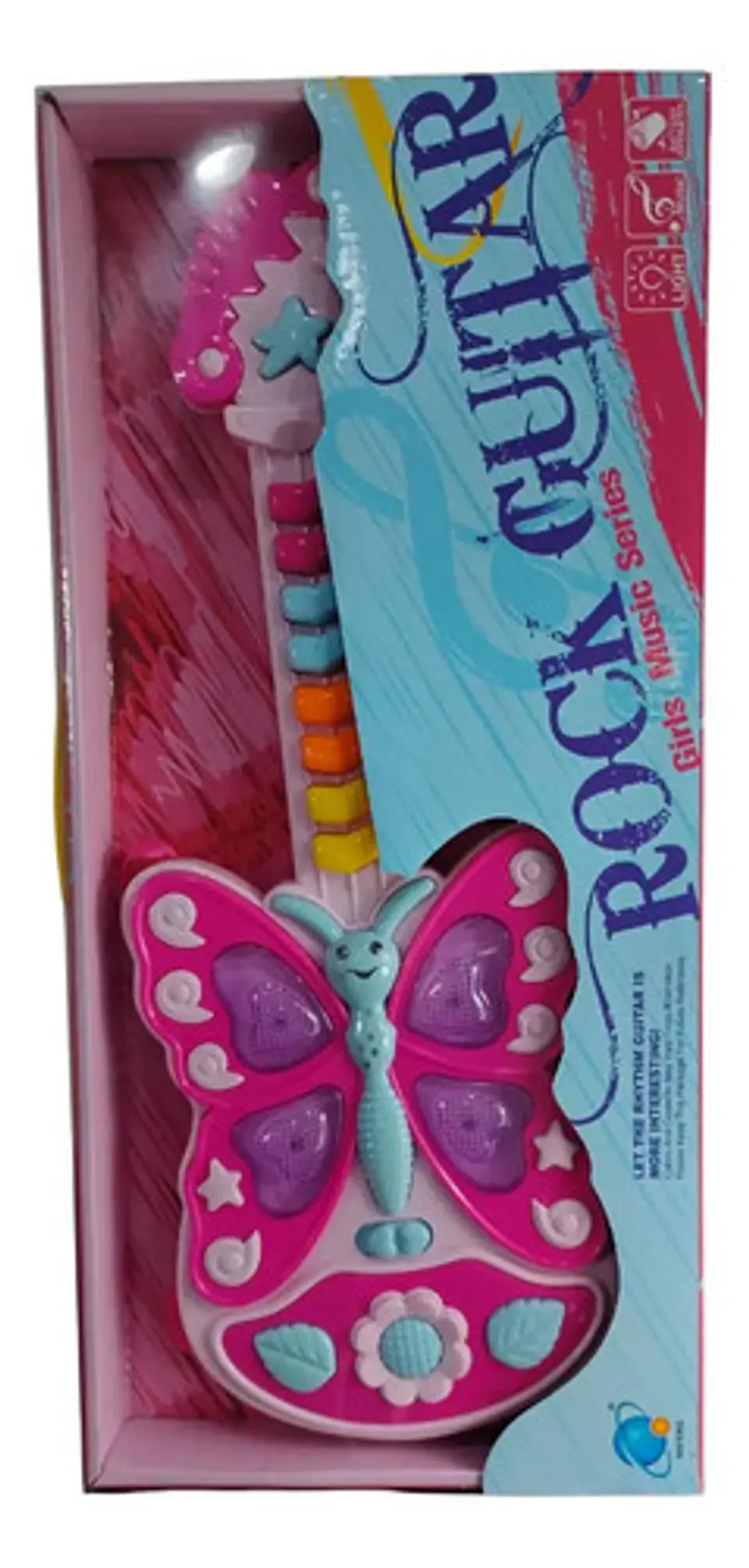 Guitarra Musical Infantil Mariposa Con Luces Y Sonido Niñas 5