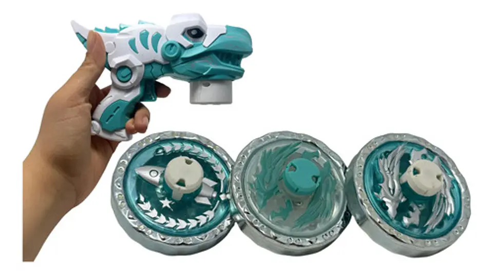 Lanzador Cuerda 3 Beyblade En Forma Dinosaurio Juguete Niños 2