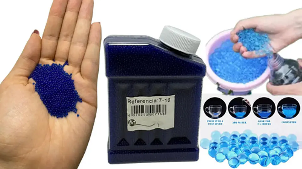 10000 Hidrogel Bolas Orbeez Municiones Decoración Color Azul 1