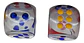 Dados Grandes Puntos Azules Y Rojos Poker Cartas  - Miniatura 2