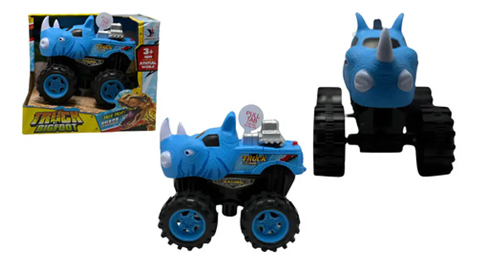 Carro Manual Tab Luz Sonido Rinoceronte Colores Juguete Niño 1