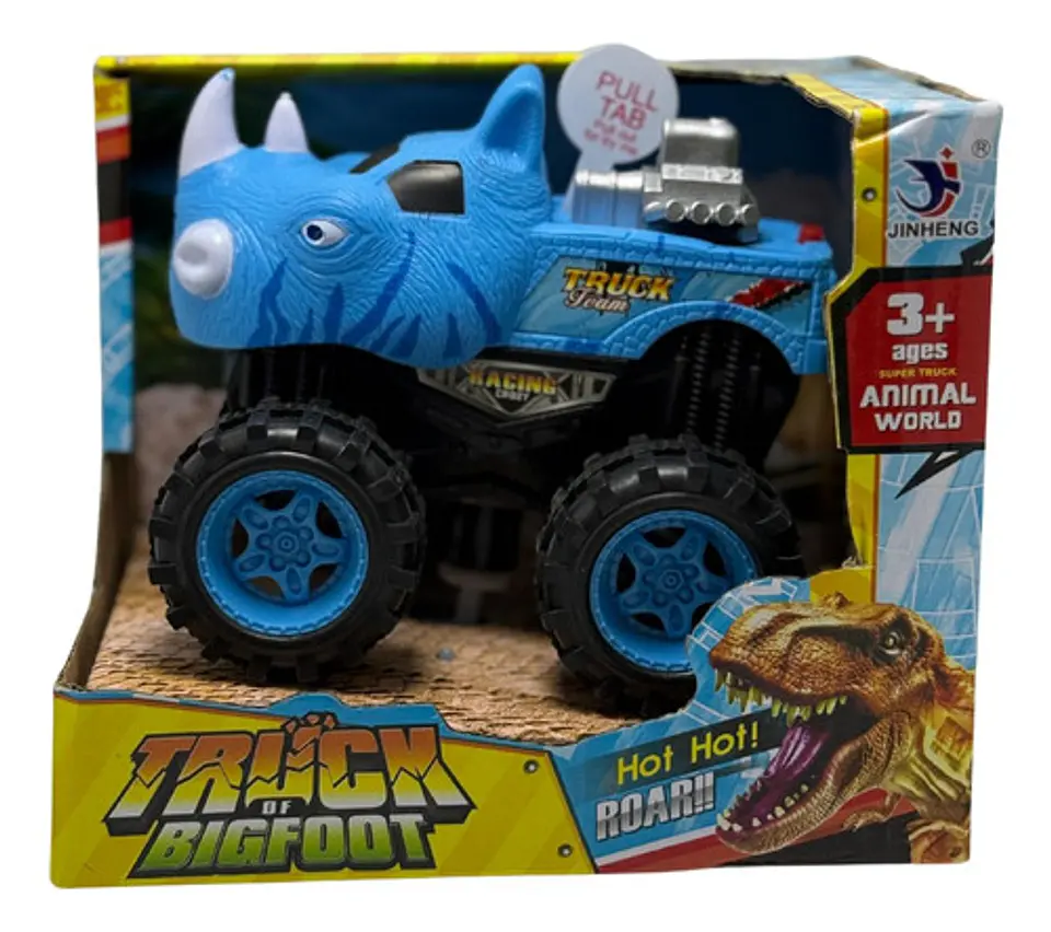 Carro Manual Tab Luz Sonido Rinoceronte Colores Juguete Niño 5