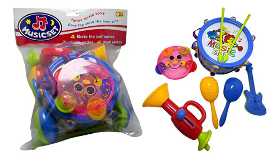 Kit Instrumentos Musicales De Juguete Niños Trompeta Batería 1