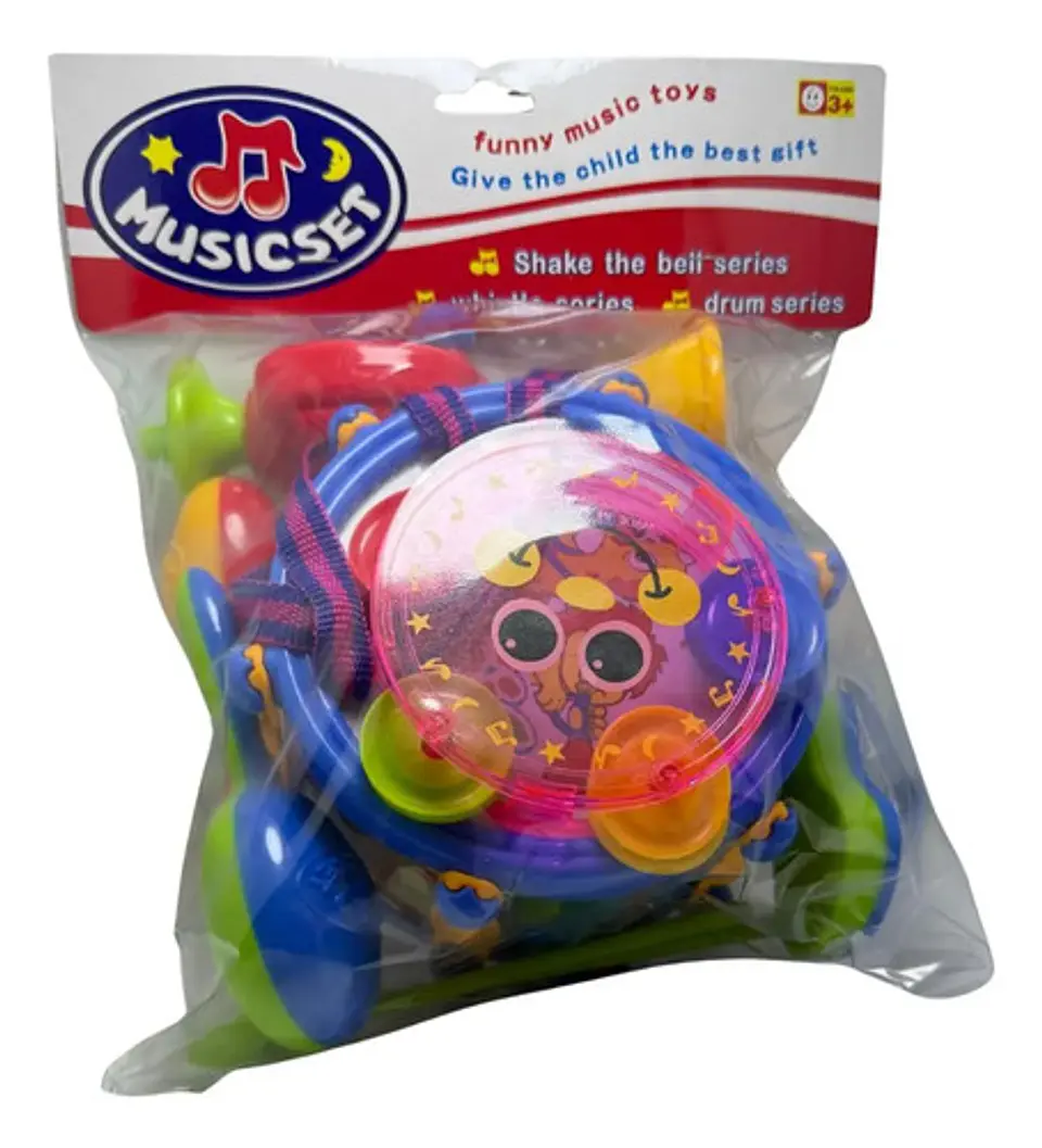Kit Instrumentos Musicales De Juguete Niños Trompeta Batería 2