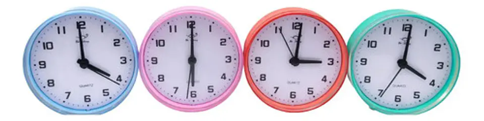 Reloj Despertador Análogo Quartz Silencioso Colores Modernos 1