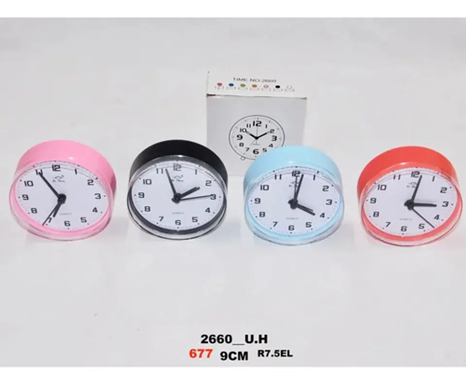 Reloj Despertador Análogo Quartz Silencioso Colores Modernos 6