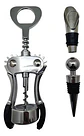 Set Abridor De Vino 3 En 1 Sacacorchos Tapón Y Vertedor - Miniatura 1