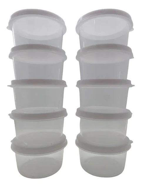 Mini Tupper Hermético Plástico Con Tapa Para Alimentos