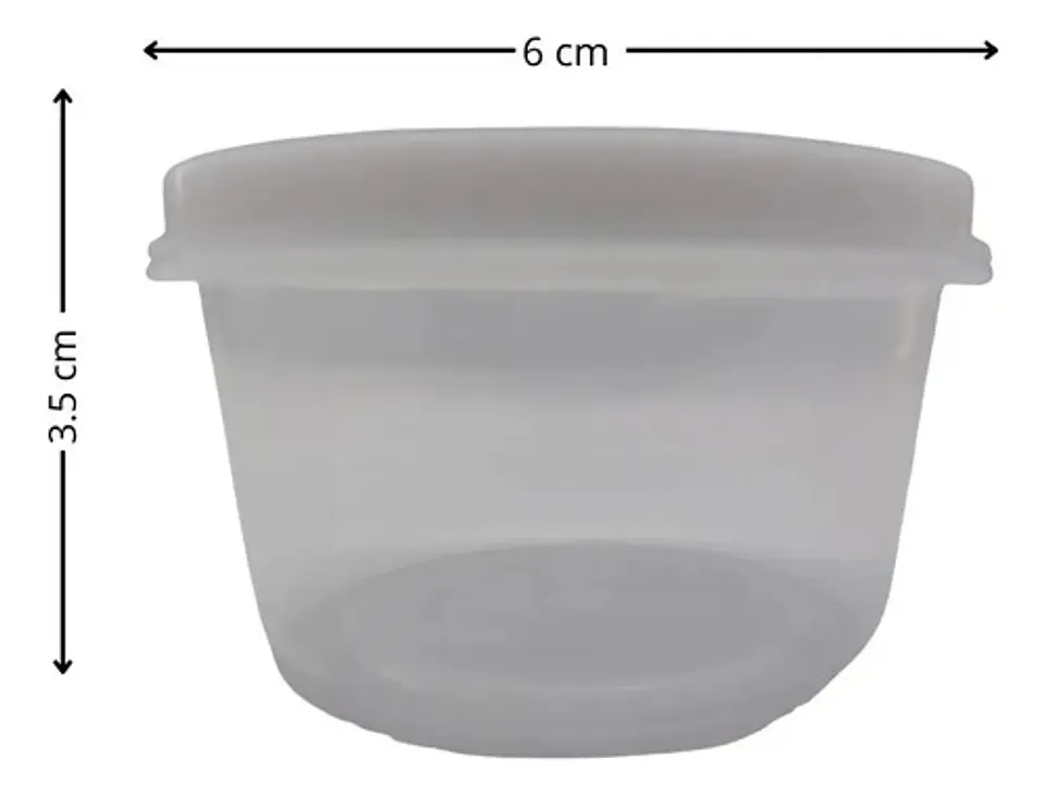 Mini Tupper Hermético Plástico Con Tapa Para Alimentos 5
