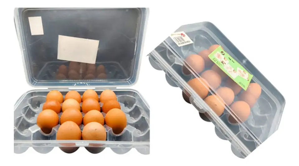 Cubeta Organizadora De Huevos X24 Con Tapa 1