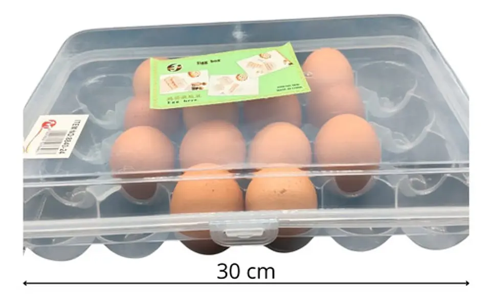 Cubeta Organizadora De Huevos X24 Con Tapa 2