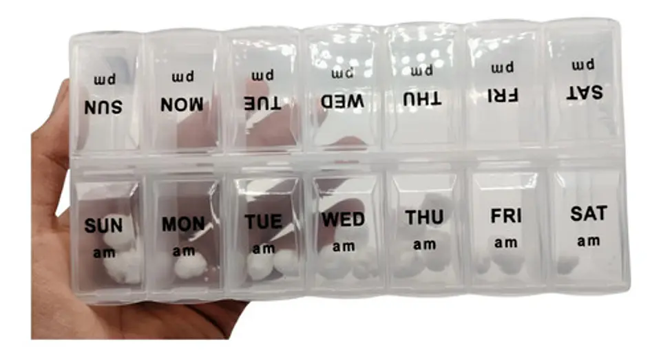 Pastillero Semanal Mañana Y Tarde Organizador De Medicamento 4