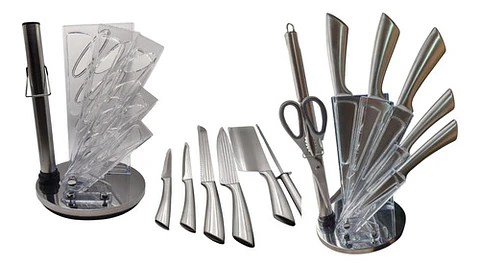 Set De Cuchillos De Cocina Con Base Giratoria 8pcs