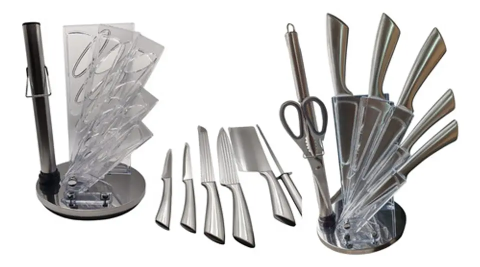 Set De Cuchillos De Cocina Con Base Giratoria 8pcs 1