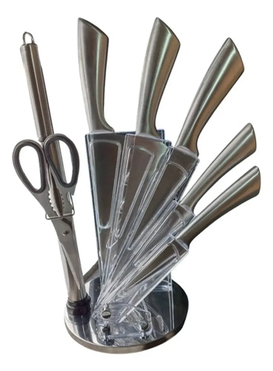 Set De Cuchillos De Cocina Con Base Giratoria 8pcs 4